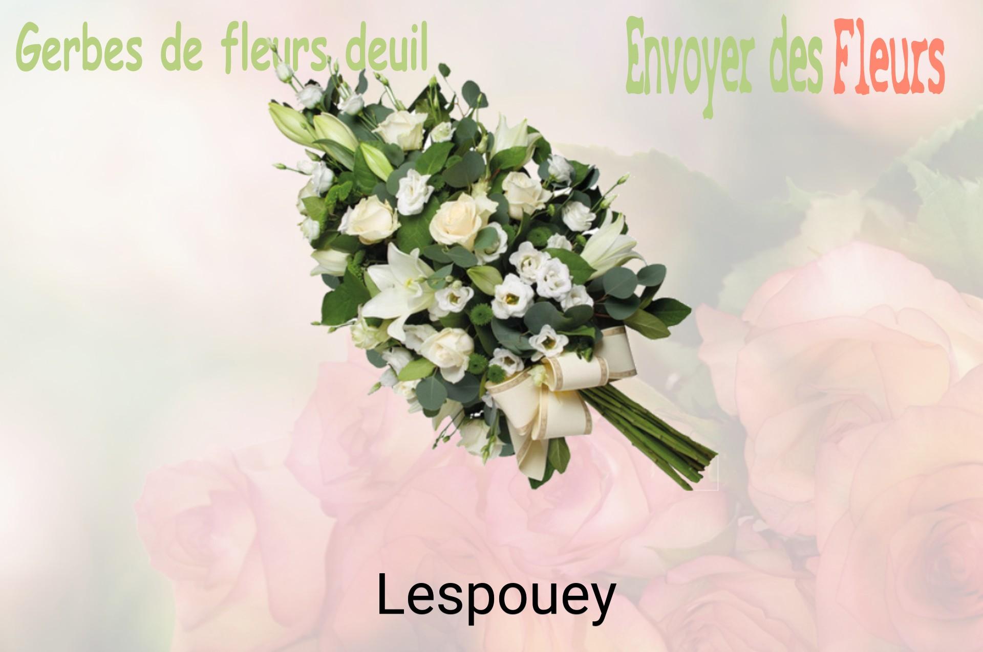 Gerbe de fleurs de deuil livrée à Lespouey